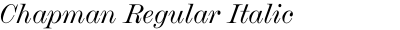 Chapman Regular Italic